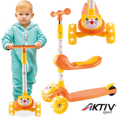 Háromkerekű roller sárga