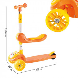 Háromkerekű roller sárga