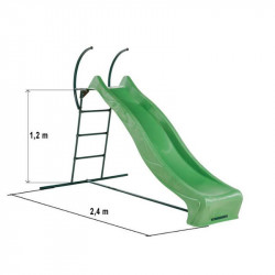 Létra-csúszda kombi zöld 1,2 m Játszótéri eszközök Haász