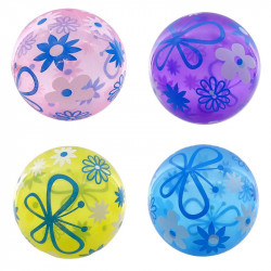 Gumilabda virág mintás 22 cm Sportszer Játék