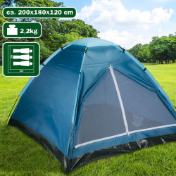 Sátor Camp Active 3 személyes 200x180x120 cm kék Sportszer Camp Active