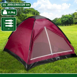 Sátor Camp Active 3 személyes 200x180x120 cm bordó Sportszer Camp Active