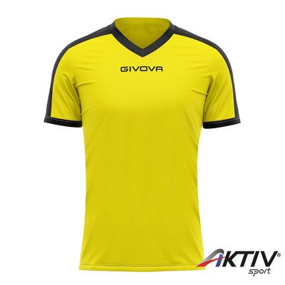Futball mez Givova Revolution sárga-fekete XL