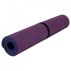 Szépséghibás jóga matrac 173x61x0,6 cm TPE sötét lila Fitness Aktivsport