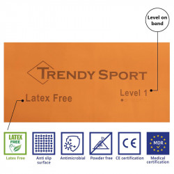Fitnesz szalag Trendy Limite Medical 2,5 m x 10 cm narancssárga