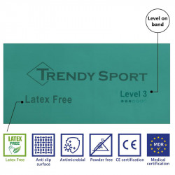 Fitnesz szalag Trendy Limite Medical 2,5 m x 10 cm zöld