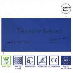 Fitnesz szalag Trendy Limite Medical 2,5 m x 10 cm kék