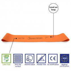 Láberősítő gumihurok Trendy Medical narancssárga Fitness Trendy