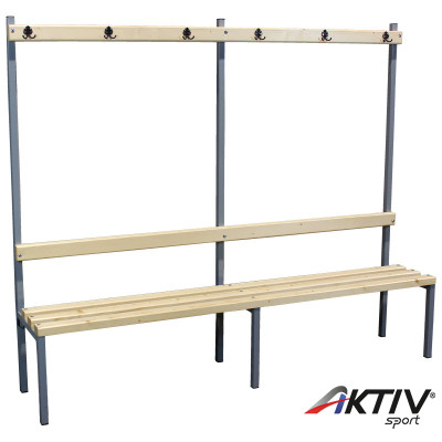 Öltözőpad Aktivsport egyoldalas 2 m 8 db akasztó