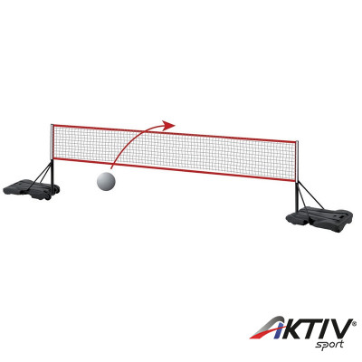 Lábtenisz állvány hálóval mobil