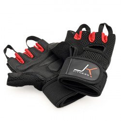 Fitnesz kesztyű JK Fitness fekete-piros Fitness JK Fitness