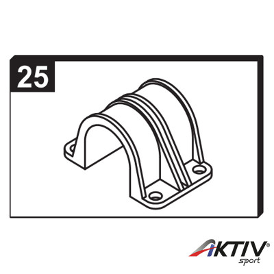 Alkatrész csőrögzítő elem műanyag