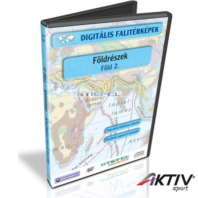 Digitális Térkép - Földrészek - Föld 2. - Föld tematikus térképek (15 térkép) interaktív táblára