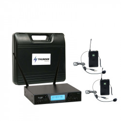 Thunder U-2008 2H UHF rádiós mikrofon (2 db FEJ mikrofon) + Koffer Besorolásra vár