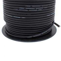 Thunder M008 Mikrofonkábel, 2 ér + árnyékolás, fekete, 100 m