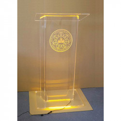 Pulpitus 600x400x1120 LED-es élvilágítás grafikázva