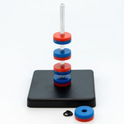 Mágnesgyűrűk (lebegő mágnesek) állványon Besorolásra vár