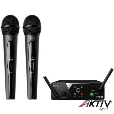 AKG WMS40 Mini Dual Vocal Vezeték nélküli készlet US25A: 537.500MHz + US25C: 539.300MHz