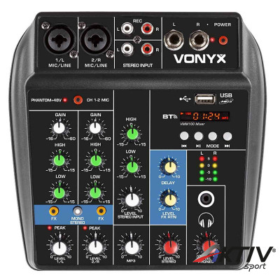 Vonyx VMM100 Zene keverő, USB, Bluetooth