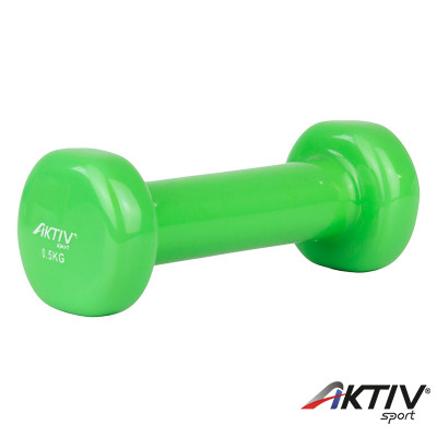 Kézisúlyzó vinyl Aktivsport 0,5 kg zöld