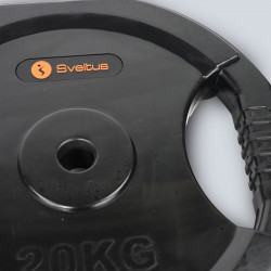 Súlytárcsa markolattal gumírozott Sveltus 20 kg