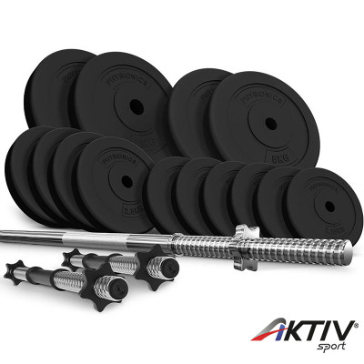 Súlyzó készlet tárcsákkal csillagzárral 38 kg