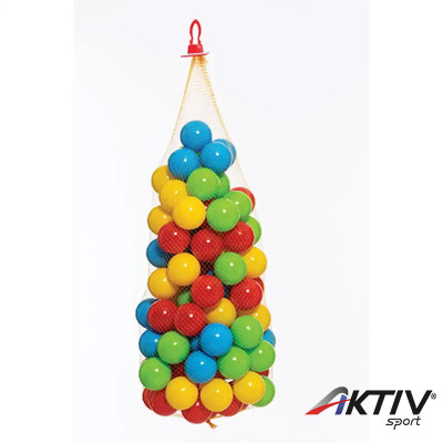 Színes labdák hálóban 100 db