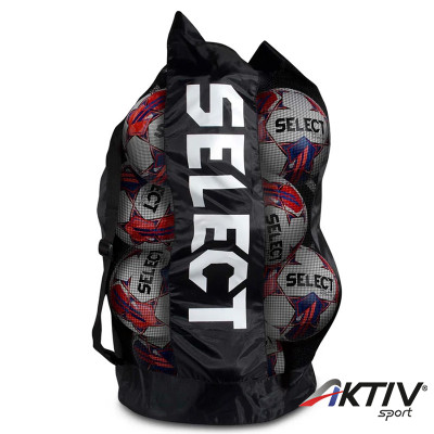 Labdatartó zsák Select 10-12 db fekete