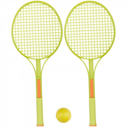 Teniszütő szett gyerekeknek 2 ütő 1 labda zöld Játék Eddy Toys