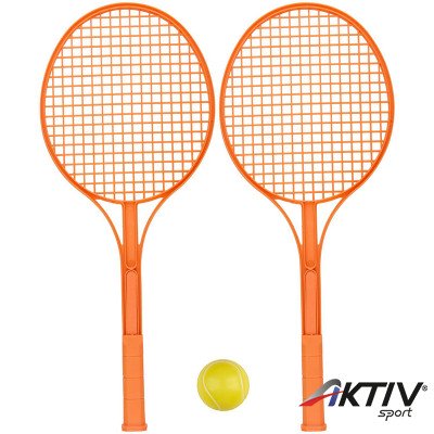 Teniszütő szett gyerekeknek 2 ütő 1 labda narancs