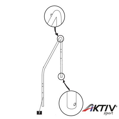 Alkatrész U alakú tartó elem balos