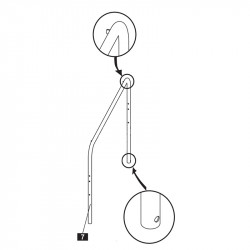Alkatrész U alakú tartó elem balos Ping-pong asztal alkatrészek Sponeta