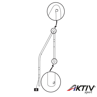 Alkatrész U alakú tartó elem jobbos