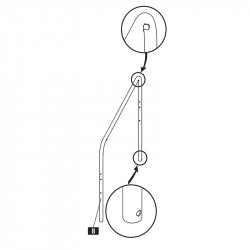 Alkatrész U alakú tartó elem jobbos Ping-pong asztal alkatrészek Sponeta