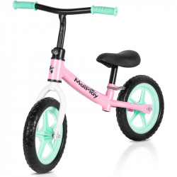 Futóbicikli pink-türkiz-fehér méret: 10 Sportszer MalPlay