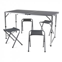 Kemping szett összehajtható asztallal 120x60 cm Sportszer Camp Active
