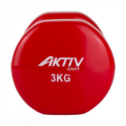 Szépséghibás Kézisúlyzó vinyl Aktivsport 3 kg piros