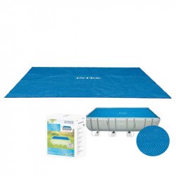 Szolár medence takaró Intex 488x244 cm téglalap alakú Medence védőtakaró Intex