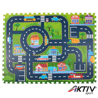 Puzzle szőnyeg városi közlekedés
