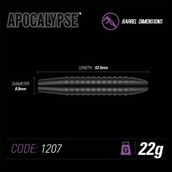 Dart szett Winmau Steel Apocalypse brass 22 g