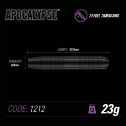 Dart szett Winmau Steel Apocalypse brass 23 g