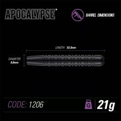 Dart szett Winmau Steel Apocalypse brass 21 g
