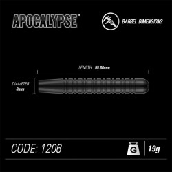 Dart szett Winmau Steel Apocalypse brass 19 g