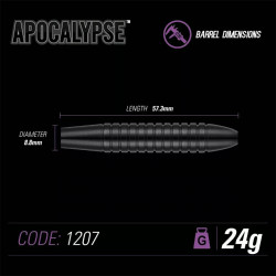 Dart szett Winmau Steel Apocalypse brass 24 g