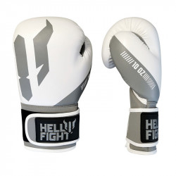 Boxkesztyű Hell Fight 2026 műbőr fehér-szürke Sportszer Hell Fight