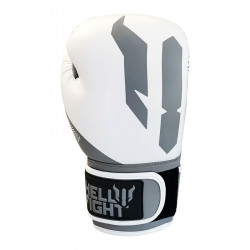 Boxkesztyű Hell Fight 2026 műbőr fehér-szürke