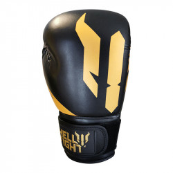 Boxkesztyű Hell Fight 2026 műbőr fekete-arany