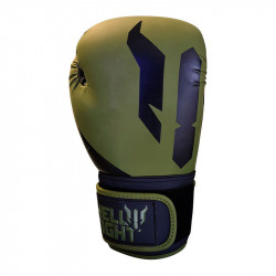Boxkesztyű Hell Fight 2026 műbőr oliva-fekete