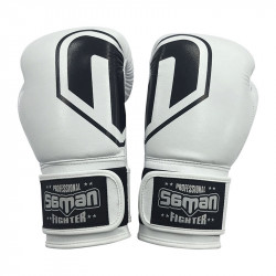 Boxkesztyű Saman Force bőr fehér 10 oz Sportszer Saman