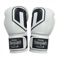 Boxkesztyű Saman Force bőr fehér 16 oz Sportszer Saman
